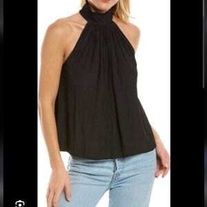 RAMY BROOK ARTHUR HALTER TOP NWT SIZE L CHIC BLACK